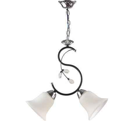Люстра HIPER 2хЕ27х60Вт BLACK/CHROME H087-2
