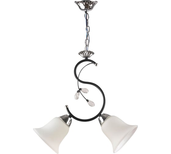 Люстра HIPER 2хЕ27х60Вт BLACK/CHROME H087-2 1