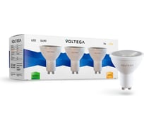 Светодиодная лампа Voltega Simple MR16 7W 3000K 38 GU10 3шт. 7254