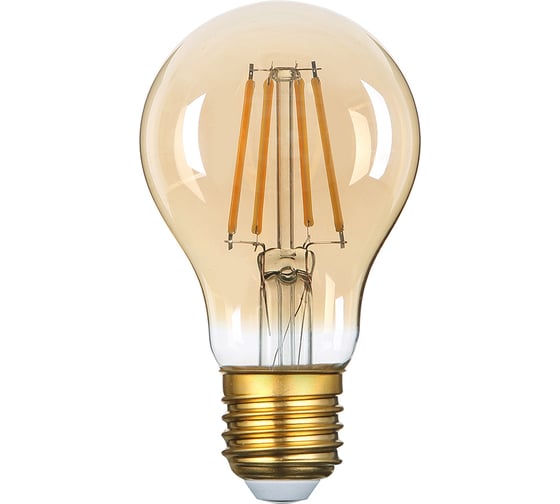 Лампа General Lighting Systems GLDEN-A60S-10-230-E27-2700 Золотая 661413 1