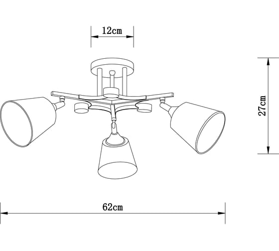 Светильник потолочный ARTE LAMP A5078PL-3BK