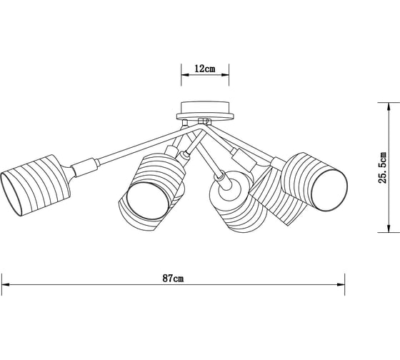 Светильник потолочный ARTE LAMP A4536PL-6AB