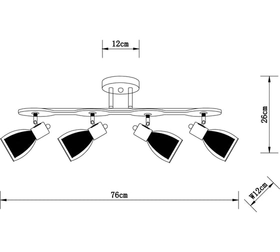 Светильник потолочный ARTE LAMP A5110PL-4AB