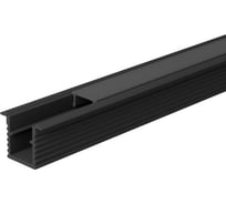 Профиль алюминиевый встраиваемый Wolta черный 11x9х2000мм для узкой ленты шириной 5мм WAP-S-11/9/2000-B