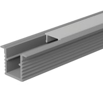 Профиль алюминиевый встраиваемый Wolta серый 11x9х2000мм для узкой ленты шириной 5 WAP-S-11/9/2000-A