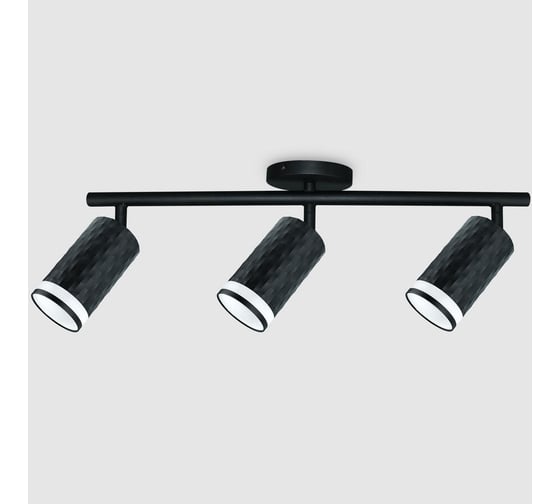 Светильник потолочный (спот) на круглом основании General Lighting Systems тройной с боковым рассеивателем серия \\Кирпич\\ 661870