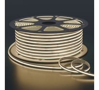 Светодиодная лента Apeyron 220В, 9Вт/м, 1000лм/м, 4000К, COB 240д/м, 10x4мм, 50м, IP65, driverless 10-111