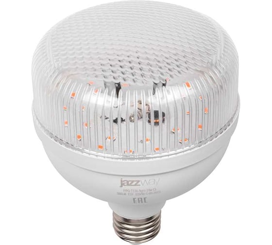 Лампа светодиодная Jazzway PPG T130 Agro 24Вт CL E27 прозрачная 130x99мм для растений красный/синий спектр 5050365