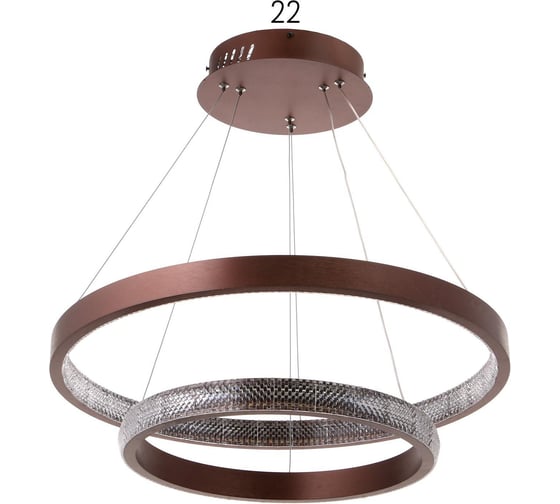 Светильник BayerLux с ПДУ 88018/2 LED 56Вт 3000-6000К диммер кофе 60х60х4-104 см 4941113 1