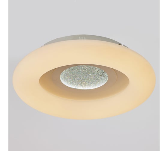 Светильник BayerLux с ПДУ 670502N LED 96Вт 3 режима 3000-6000К диммер белый-хром 50х50х10 см 4623878