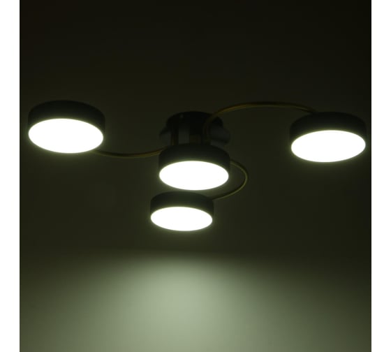 Светильник BayerLux 35444/4 LED 96Вт 3000-6000К черный-золото 65х65х12 см 4941245