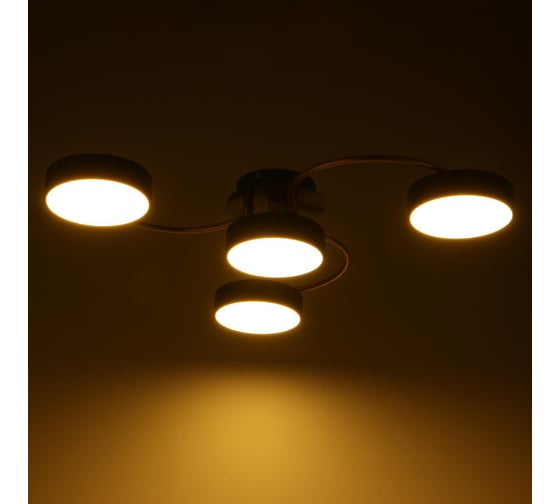 Светильник BayerLux 35444/4 LED 96Вт 3000-6000К черный-золото 65х65х12 см 4941245