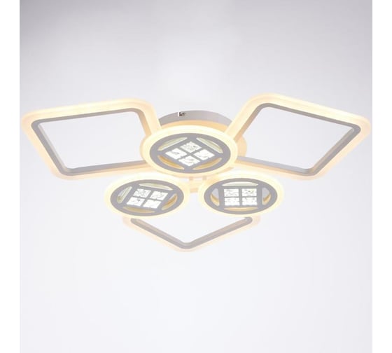 Люстра BayerLux с ПДУ 1157/6WT LED 144Вт 3000-6000К диммер белый 73х73х10 см 5250763