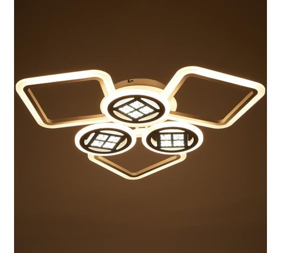Люстра BayerLux с ПДУ 1157/6WT LED 144Вт 3000-6000К диммер белый 73х73х10 см 5250763