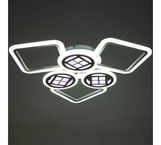Люстра BayerLux с ПДУ 1157/6WT LED 144Вт 3000-6000К диммер белый 73х73х10 см 5250763