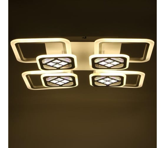 Люстра BayerLux с ПДУ 1156/8 LED 192Вт 3000-6000К диммер белый 78х78х10 см 5250762
