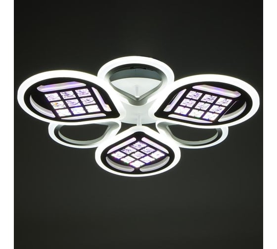 Люстра BayerLux с ПДУ 1152/6 LED 178Вт 3000-6000К диммер белый 65х65х8 см 5250755