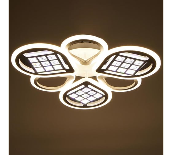 Люстра BayerLux с ПДУ 1152/6 LED 178Вт 3000-6000К диммер белый 65х65х8 см 5250755