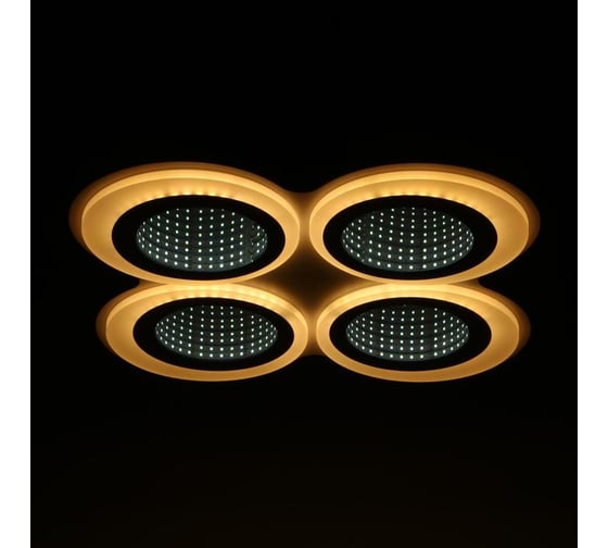 Люстра BayerLux с ПДУ 10035/5 LED 95Вт 3000-6000К диммер 3D подсветка белый 49х49 см 5169319