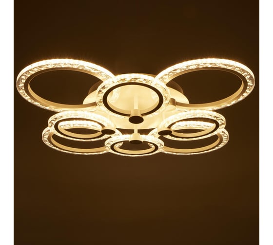 Люстра BayerLux с ПДУ 71165/8 LED 160Вт диммер 3000-6000К белый 73х73х14,5 см 4934949