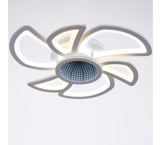 Люстра BayerLux с ПДУ 10013/7 LED 120Вт 3000-6000К диммер с подсветкой белый 52х52х13 см 5169341