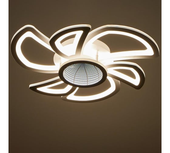 Люстра BayerLux с ПДУ 10013/7 LED 120Вт 3000-6000К диммер с подсветкой белый 52х52х13 см 5169341
