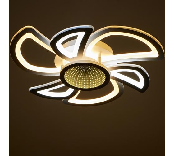Люстра BayerLux с ПДУ 10013/7 LED 120Вт 3000-6000К диммер с подсветкой белый 52х52х13 см 5169341
