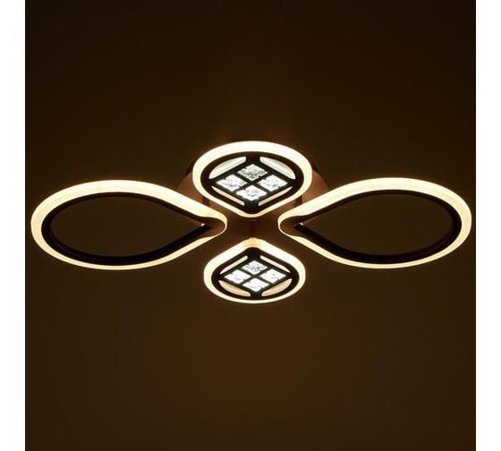 Люстра BayerLux с ПДУ 1154/4CF LED 96Вт 3000-6000К диммер кофе 65х45х8 см 5250758