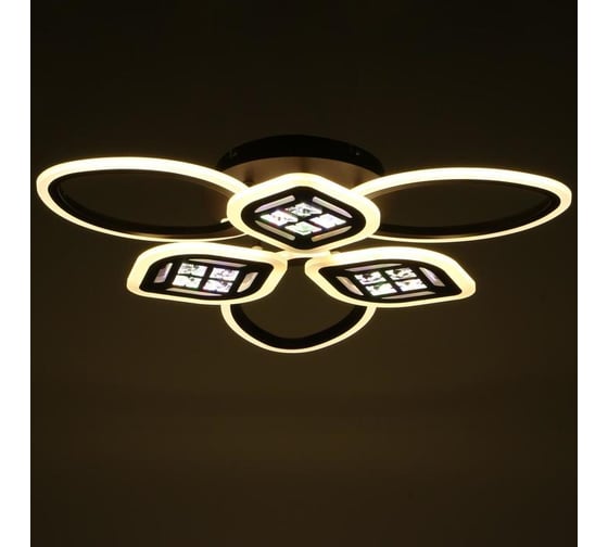 Люстра BayerLux с ПДУ 1162/6CF LED 120Вт 3000-6000К диммер кофе 65х45х8 см 5250776