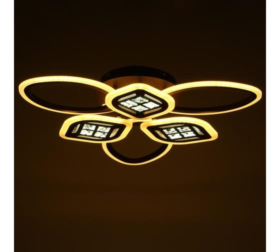 Люстра BayerLux с ПДУ 1162/6CF LED 120Вт 3000-6000К диммер кофе 65х45х8 см 5250776
