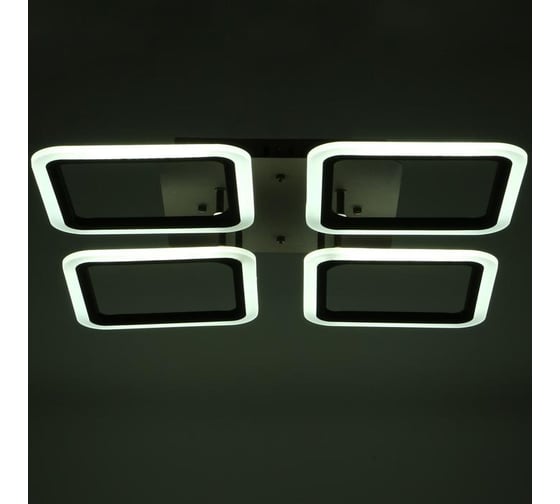 Люстра BayerLux с ПДУ 59109/4 LED 120Вт 3000-6000К диммер черный 56х56х7,5 см 5109268