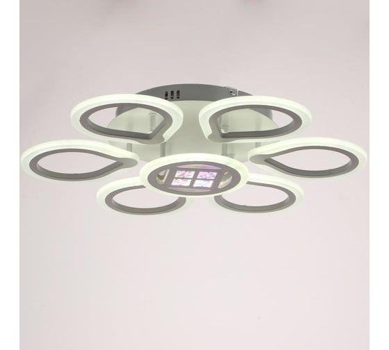 Люстра BayerLux с ПДУ 1159/7WT LED 84Вт 3000-6000К диммер белый 55х55х9 см 5250768