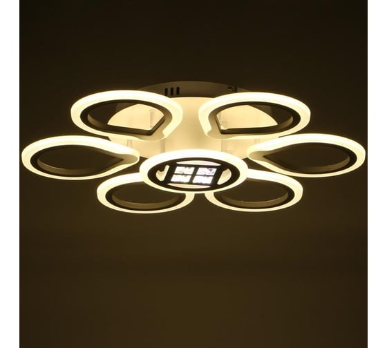 Люстра BayerLux с ПДУ 1159/7WT LED 84Вт 3000-6000К диммер белый 55х55х9 см 5250768