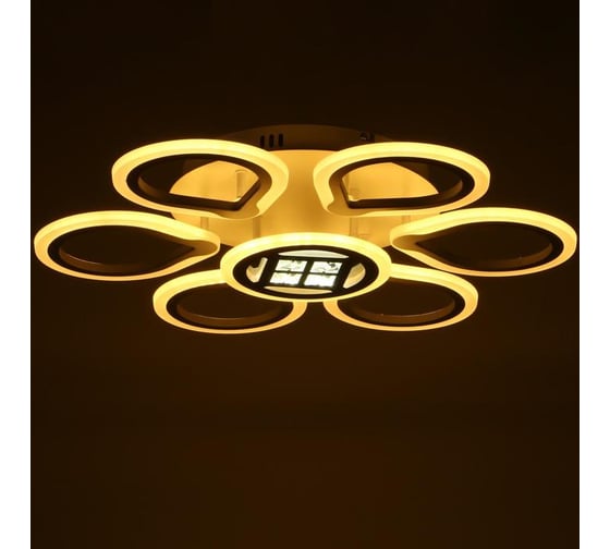 Люстра BayerLux с ПДУ 1159/7WT LED 84Вт 3000-6000К диммер белый 55х55х9 см 5250768