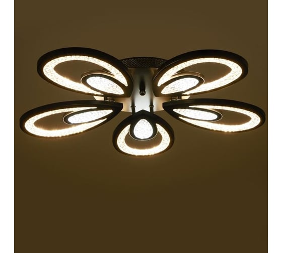 Люстра BayerLux с ПДУ 71106/5BK LED 160Вт 3000-6000К диммер черный 62х62х10 см 5108275