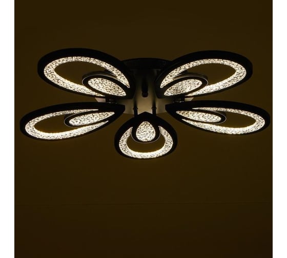 Люстра BayerLux с ПДУ 71106/5BK LED 160Вт 3000-6000К диммер черный 62х62х10 см 5108275