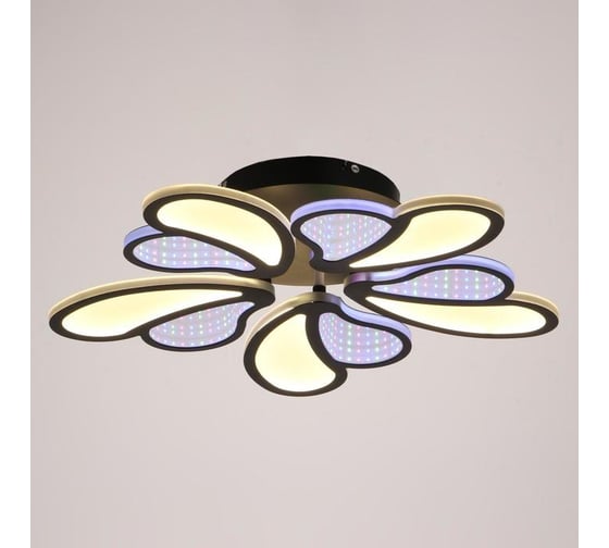 Люстра BayerLux с ПДУ 69663/5BK LED 125Вт диммер 3000-6000K черный 50х50 см 5130686