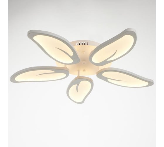 Люстра BayerLux с ПДУ 59128/5WT LED 70+70Вт 3 режима диммер белый 67х67х14 см 5109324