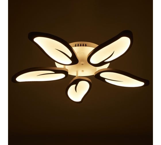 Люстра BayerLux с ПДУ 59128/5WT LED 70+70Вт 3 режима диммер белый 67х67х14 см 5109324