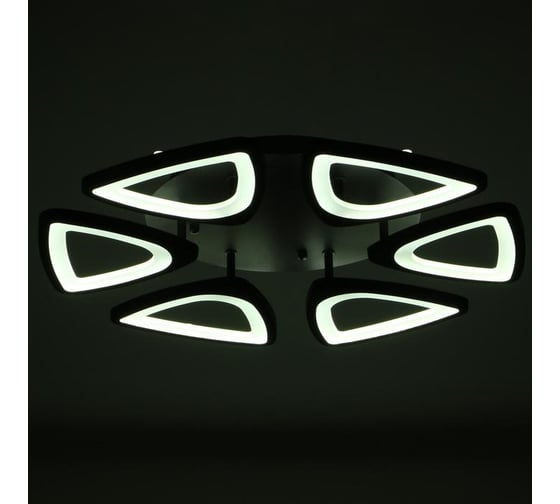 Люстра BayerLux с ПДУ 59122/6BK LED 110Вт 3 режима диммер черный 40х40х14 см 5109317