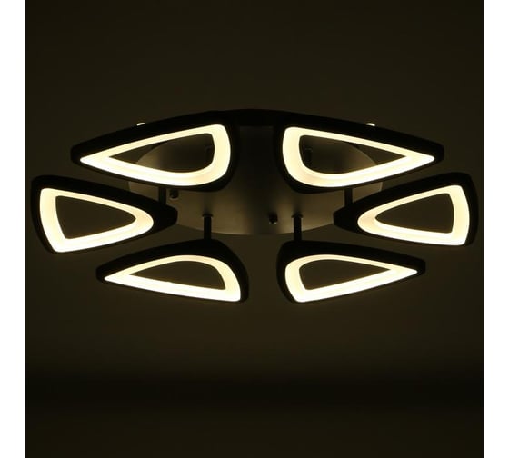 Люстра BayerLux с ПДУ 59122/6BK LED 110Вт 3 режима диммер черный 40х40х14 см 5109317