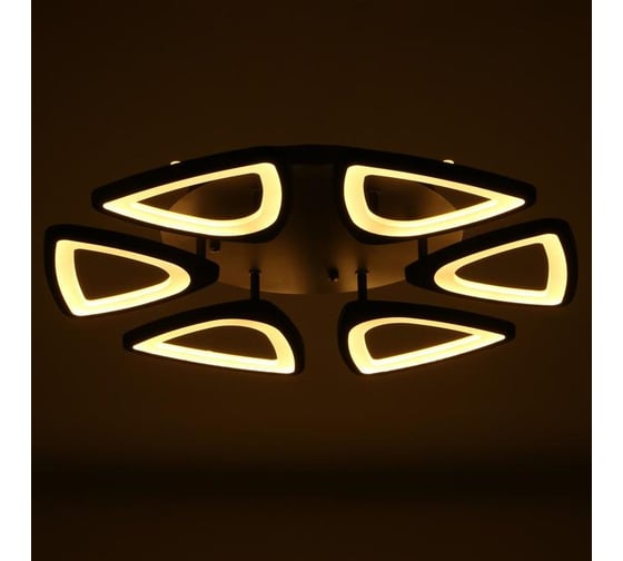 Люстра BayerLux с ПДУ 59122/6BK LED 110Вт 3 режима диммер черный 40х40х14 см 5109317