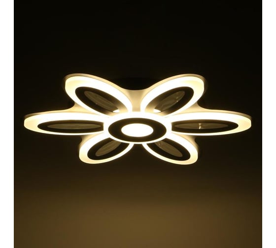 Люстра BayerLux с ПДУ 69670/6+1BK LED 124Вт диммер 3000-6000K черный 52х52 см 5130693