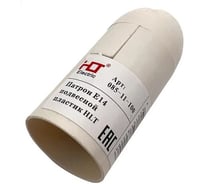 Патрон HLT Е14 подвесной пластик белый (50шт./уп) 085-11-100