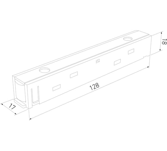 Прямой коннектор Elektrostandard Slim Magnetic 95135/00 черный a07080 a070805