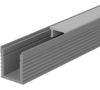Профиль алюминиевый накладной WOLTA серый 8x9х2000мм для узкой ленты шириной 5мм WAP-S-8/9/2000-A