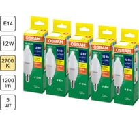 Светодиодная лампа Osram LED Value СLB100 свеча 12Вт 3000К E14 5 шт 4099854308666