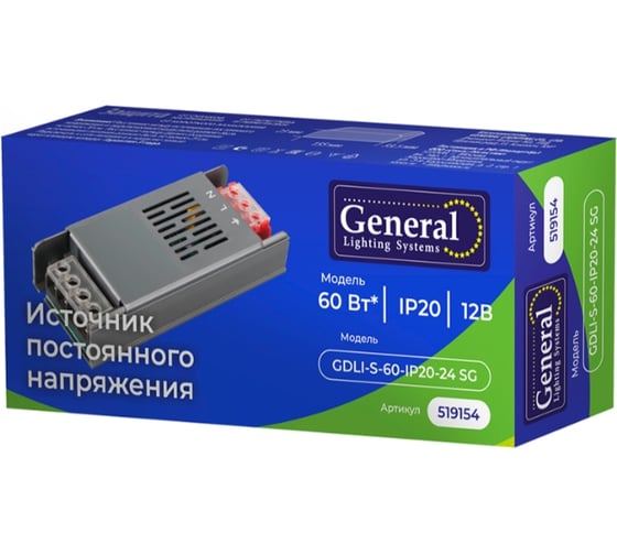 Светодиодный драйвер General Lighting Systems блок питания, компактный, 24В скрытой установки для светодиодных лент 519154