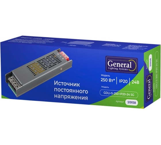 Светодиодный драйвер General Lighting Systems блок питания, компактный, 24В скрытой установки для светодиодных лент 519158