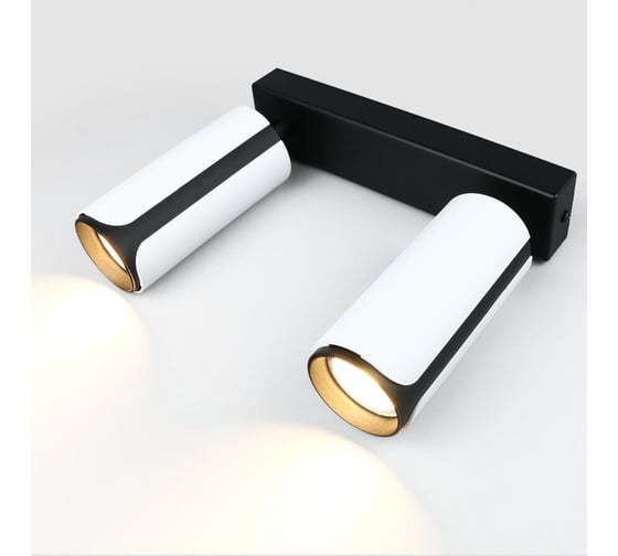 Светильник General Lighting Systems спот, на основании, двойной, накладной, D58*H130мм, серия Монохром, General GWL-2GU10-M-IP20 661711 1